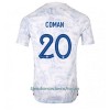 Camiseta de fútbol Francia Kingsley Coman 20 Segunda Equipación Mundial 2022 - Hombre